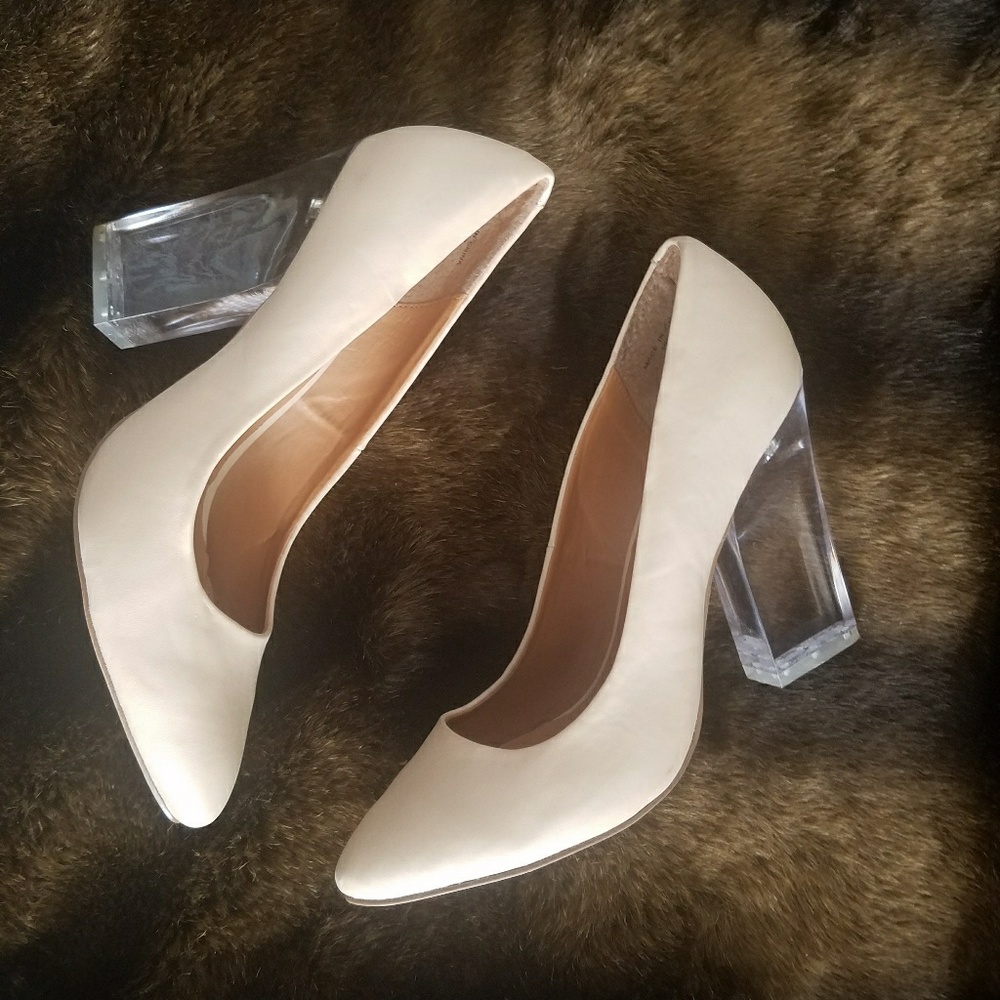 Nasty Gal - Size 10 - Acrylic Heel - Nude